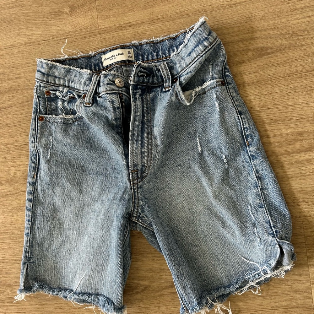 Abercrombie & Fitch Light Blue Denim Shorts